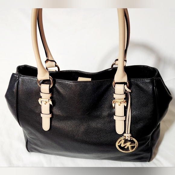 Michael Kors Jet Set Saffiano Shoulder Tote Bag Black - Picture 3 of 14